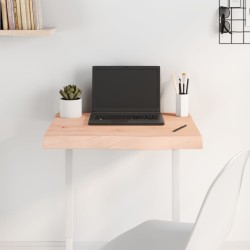 Tischplatte 60x50x6 cm Massivholz Eiche Unbehandelt