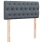 vidaXL Boxspringbett mit Matratze Dunkelgrau 90x200 cm Samt vidaXL Boxspringbett mit Matratze Dunkelgrau 90x200 cm Samt