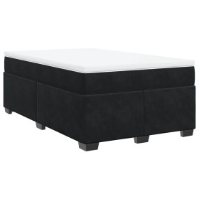 vidaXL Boxspringbett mit Matratze Schwarz 120x200 cm Samt