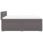 vidaXL Boxspringbett mit Matratze Grau 160x200 cm Kunstleder vidaXL Boxspringbett mit Matratze Grau 160x200 cm Kunstleder