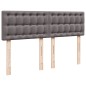 vidaXL Boxspringbett mit Matratze Grau 160x200 cm Kunstleder vidaXL Boxspringbett mit Matratze Grau 160x200 cm Kunstleder