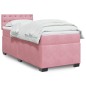 vidaXL Boxspringbett mit Matratze Rosa 80x200 cm Samt vidaXL Boxspringbett mit Matratze Rosa 80x200 cm Samt