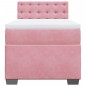 vidaXL Boxspringbett mit Matratze Rosa 80x200 cm Samt vidaXL Boxspringbett mit Matratze Rosa 80x200 cm Samt