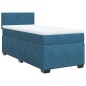 vidaXL Boxspringbett mit Matratze Dunkelblau 90x200 cm Samt vidaXL Boxspringbett mit Matratze Dunkelblau 90x200 cm Samt