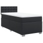 vidaXL Boxspringbett mit Matratze Schwarz 80x200 cm Kunstleder vidaXL Boxspringbett mit Matratze Schwarz 80x200 cm Kunstleder