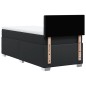 vidaXL Boxspringbett mit Matratze Schwarz 80x200 cm Kunstleder vidaXL Boxspringbett mit Matratze Schwarz 80x200 cm Kunstleder
