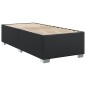 vidaXL Boxspringbett mit Matratze Schwarz 80x200 cm Kunstleder vidaXL Boxspringbett mit Matratze Schwarz 80x200 cm Kunstleder