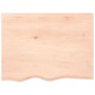 vidaXL Tischplatte 80x60x(2-4) cm Massivholz Eiche Unbehandelt vidaXL Tischplatte 80x60x(2-4) cm Massivholz Eiche Unbehandelt