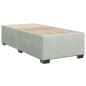 vidaXL Boxspringbett mit Matratze Hellgrau 100x200 cm Samt vidaXL Boxspringbett mit Matratze Hellgrau 100x200 cm Samt