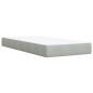 vidaXL Boxspringbett mit Matratze Hellgrau 100x200 cm Samt vidaXL Boxspringbett mit Matratze Hellgrau 100x200 cm Samt