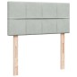 vidaXL Boxspringbett mit Matratze Hellgrau 100x200 cm Samt vidaXL Boxspringbett mit Matratze Hellgrau 100x200 cm Samt