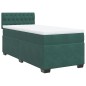 vidaXL Boxspringbett mit Matratze Dunkelgrün 100x200 cm Samt vidaXL Boxspringbett mit Matratze Dunkelgrün 100x200 cm Samt
