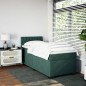 vidaXL Boxspringbett mit Matratze Dunkelgrün 100x200 cm Samt vidaXL Boxspringbett mit Matratze Dunkelgrün 100x200 cm Samt