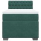 vidaXL Boxspringbett mit Matratze Dunkelgrün 100x200 cm Samt vidaXL Boxspringbett mit Matratze Dunkelgrün 100x200 cm Samt