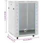 vidaXL 15U Netzwerkschrank auf Rollen 19" IP20 53x40x80 cm vidaXL 15U Netzwerkschrank auf Rollen 19" IP20 53x40x80 cm