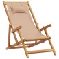 vidaXL Strandstühle 2 Stk. Klappbar Taupe Stoff und Massivholz vidaXL Strandstühle 2 Stk. Klappbar Taupe Stoff und Massivholz