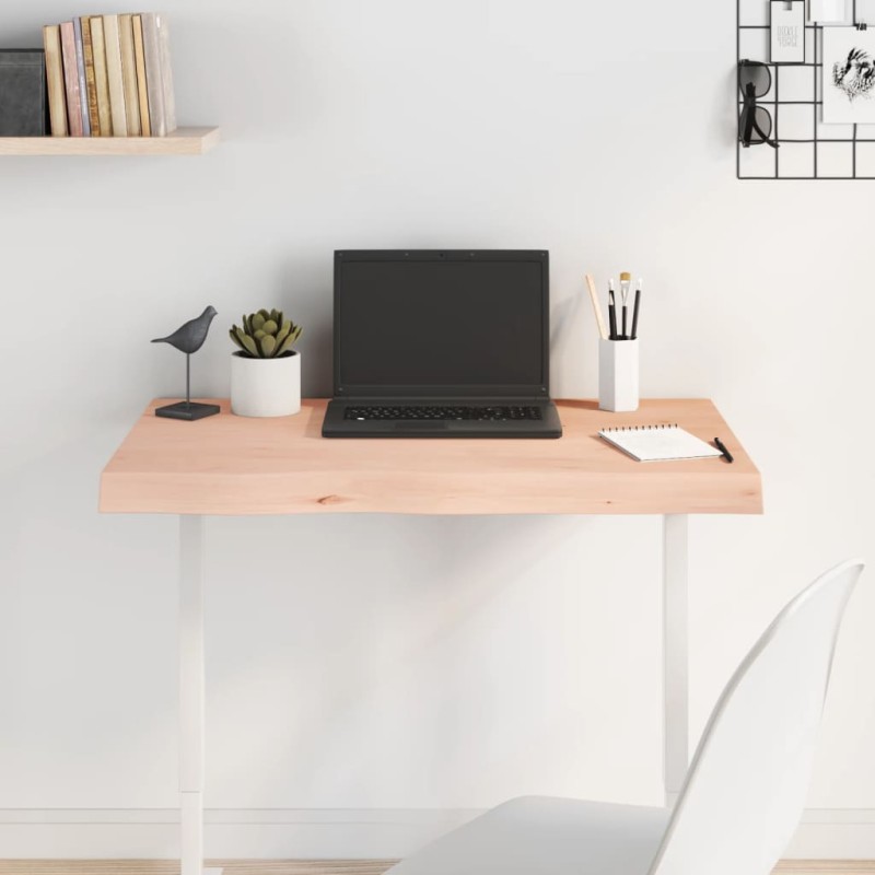 Tischplatte 80x40x6 cm Massivholz Eiche Unbehandelt Tischplatte 80x40x6 cm Massivholz Eiche Unbehandelt