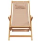 vidaXL Strandstühle 2 Stk. Klappbar Taupe Stoff und Massivholz vidaXL Strandstühle 2 Stk. Klappbar Taupe Stoff und Massivholz