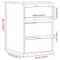 vidaXL Kommode Weiß 40x41x58 cm Holzwerkstoff vidaXL Kommode Weiß 40x41x58 cm Holzwerkstoff