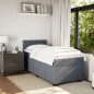vidaXL Boxspringbett mit Matratze Dunkelgrau 90x190 cm Samt vidaXL Boxspringbett mit Matratze Dunkelgrau 90x190 cm Samt
