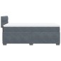 vidaXL Boxspringbett mit Matratze Dunkelgrau 90x190 cm Samt vidaXL Boxspringbett mit Matratze Dunkelgrau 90x190 cm Samt
