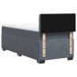 vidaXL Boxspringbett mit Matratze Dunkelgrau 90x190 cm Samt vidaXL Boxspringbett mit Matratze Dunkelgrau 90x190 cm Samt