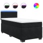 vidaXL Boxspringbett mit Matratze Schwarz 80x200 cm Samt vidaXL Boxspringbett mit Matratze Schwarz 80x200 cm Samt