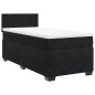 vidaXL Boxspringbett mit Matratze Schwarz 80x200 cm Samt vidaXL Boxspringbett mit Matratze Schwarz 80x200 cm Samt