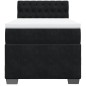 vidaXL Boxspringbett mit Matratze Schwarz 80x200 cm Samt vidaXL Boxspringbett mit Matratze Schwarz 80x200 cm Samt