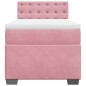 vidaXL Boxspringbett mit Matratze Rosa 90x190 cm Samt vidaXL Boxspringbett mit Matratze Rosa 90x190 cm Samt