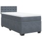 vidaXL Boxspringbett mit Matratze Dunkelgrau 90x190 cm Samt vidaXL Boxspringbett mit Matratze Dunkelgrau 90x190 cm Samt
