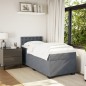 vidaXL Boxspringbett mit Matratze Dunkelgrau 90x190 cm Samt vidaXL Boxspringbett mit Matratze Dunkelgrau 90x190 cm Samt
