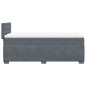 vidaXL Boxspringbett mit Matratze Dunkelgrau 90x190 cm Samt vidaXL Boxspringbett mit Matratze Dunkelgrau 90x190 cm Samt