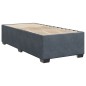 vidaXL Boxspringbett mit Matratze Dunkelgrau 90x190 cm Samt vidaXL Boxspringbett mit Matratze Dunkelgrau 90x190 cm Samt