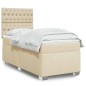 vidaXL Boxspringbett mit Matratze Creme 80x200 cm Stoff vidaXL Boxspringbett mit Matratze Creme 80x200 cm Stoff