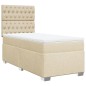 vidaXL Boxspringbett mit Matratze Creme 80x200 cm Stoff vidaXL Boxspringbett mit Matratze Creme 80x200 cm Stoff