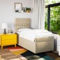 vidaXL Boxspringbett mit Matratze Creme 80x200 cm Stoff vidaXL Boxspringbett mit Matratze Creme 80x200 cm Stoff