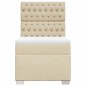 vidaXL Boxspringbett mit Matratze Creme 80x200 cm Stoff vidaXL Boxspringbett mit Matratze Creme 80x200 cm Stoff