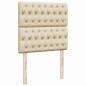 vidaXL Boxspringbett mit Matratze Creme 80x200 cm Stoff vidaXL Boxspringbett mit Matratze Creme 80x200 cm Stoff
