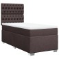 vidaXL Boxspringbett mit Matratze Dunkelbraun 80x200 cm Stoff vidaXL Boxspringbett mit Matratze Dunkelbraun 80x200 cm Stoff