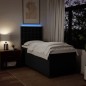 vidaXL Boxspringbett mit Matratze Schwarz 80x200 cm Stoff vidaXL Boxspringbett mit Matratze Schwarz 80x200 cm Stoff