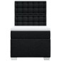 vidaXL Boxspringbett mit Matratze Schwarz 80x200 cm Stoff vidaXL Boxspringbett mit Matratze Schwarz 80x200 cm Stoff