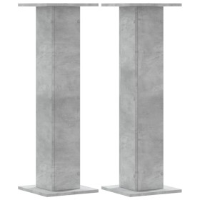 vidaXL Lautsprecherständer 2 Stk. Betongrau 30x30x95 cm Holzwerkstoff