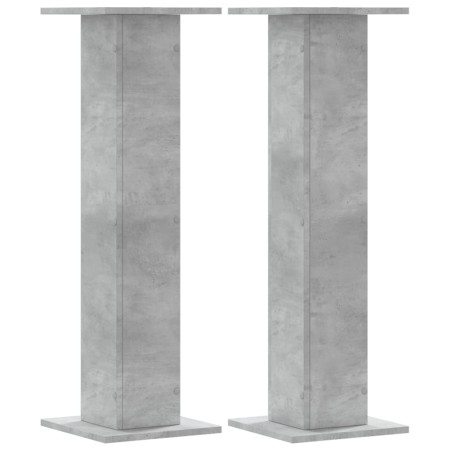 vidaXL Lautsprecherständer 2 Stk. Betongrau 30x30x95 cm Holzwerkstoff
