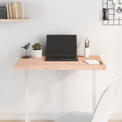Tischplatte 80x40x4 cm Massivholz Eiche Unbehandelt