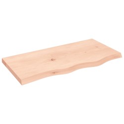 Tischplatte 80x40x4 cm Massivholz Eiche Unbehandelt