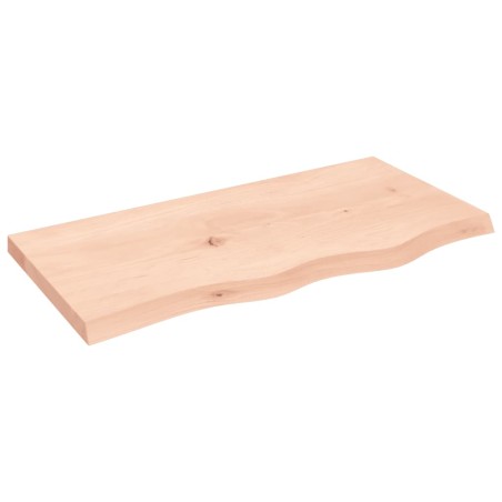 Tischplatte 80x40x4 cm Massivholz Eiche Unbehandelt