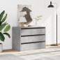 vidaXL Kommode Betongrau 80x41x58 cm Holzwerkstoff vidaXL Kommode Betongrau 80x41x58 cm Holzwerkstoff