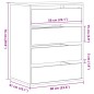 vidaXL Kommode Räuchereiche 60x41x76 cm Holzwerkstoff vidaXL Kommode Räuchereiche 60x41x76 cm Holzwerkstoff
