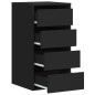 vidaXL Kommode Schwarz 40x41x76 cm Holzwerkstoff vidaXL Kommode Schwarz 40x41x76 cm Holzwerkstoff